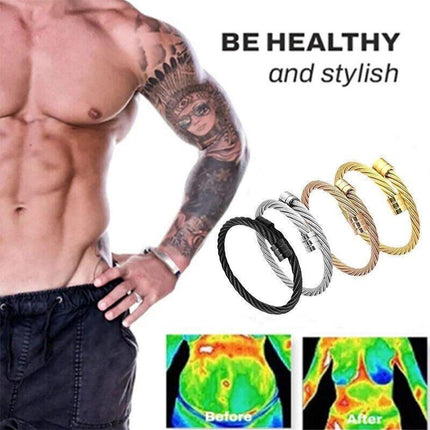 Lymph Drainage Magnetic Bracelets Crainoc Titaniumion Osimium Bangle NEW - Aimall
