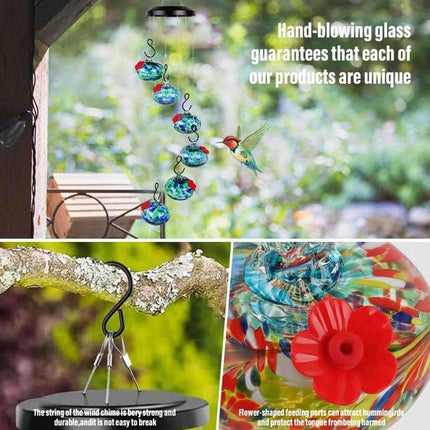 Hanging Hummingbird Feeder Outdoor Garden Nectar Dispenser Attracting Birds