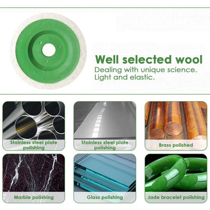 4 Inch Wool Felt Polishing Wheel for Angle Grinder Fine Wool Mirror Polishing