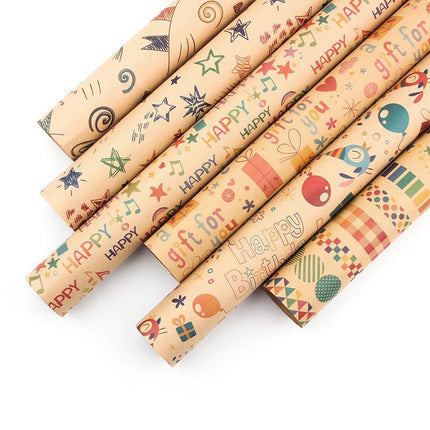 Musical Note Kraft Paper Valentines Birthday Gift Wrap Holiday Wrapping Paper