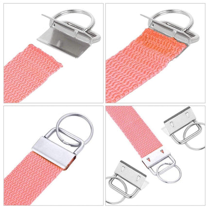 50X 27MM DIY Craft Key Fob Keychain Hardware With Plier Wristlets Tail Clip Gift
