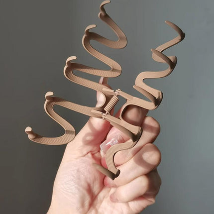 Wave Shark Clip Hair Clip Matte Shark Clip Ponytail Hairpin Crab Simple DIY - Aimall