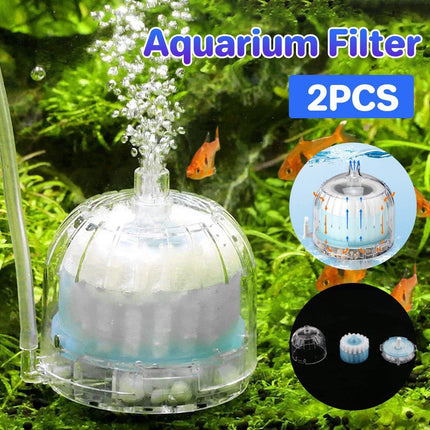2pcs Aquarium Water Filter Barrel Oxygen Pump Fish Tank Aquarium Supplies