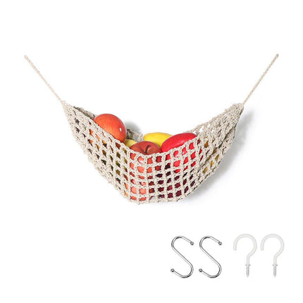 Under Desk Hanging Fruit Basket Kitchen Storage Net Home Organizer for Fruits