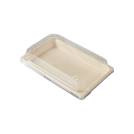 50pcs Eco-Friendly Sushi Box Rectangular Biodegradable Lunch Packaging Plate