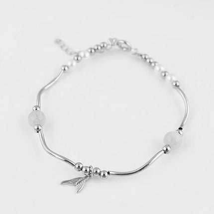 Women Fishtail Bracelet Chain Twisted Cuff Bracelet Bangle Adjustable Bracelets - Aimall