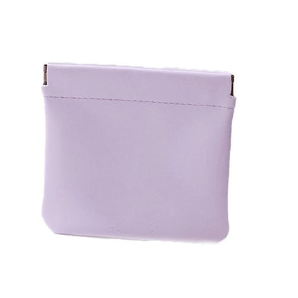 1x Pocket Cosmetic Bag Portable self-Closing Water-Resistant Leather Storage Bag - Aimall