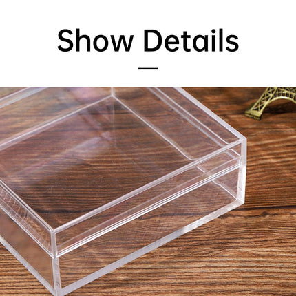 10pcs Clear Acrylic Plastic Boxes Square Storage Containers for Food  Small Item