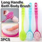 3X Back Cleaning Tool Body Long Handle Shower Brush Bath Sponge Massager Scrubber