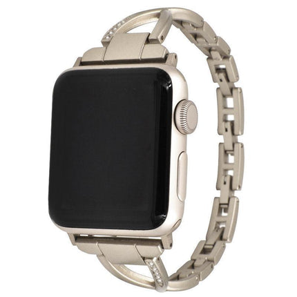 Apple Watch Series 6 5 4 3 2 SE Bling Stainless Steel Bracelet iWatch Band Strap 38/40/41MM - Aimall