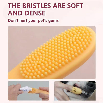 Pet Finger Toothbrush Dog Cat Puppy Teeth Cleaning Soft Brushing Tool Care