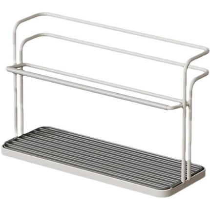 Double Cup Holder Home Desktop Upside Down Draining Rack Storage Shelf Organiser