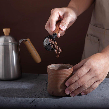 2pcs Walnut Coffee Measuring Spoon Long Handle Baking Milk Powder Spoon Set