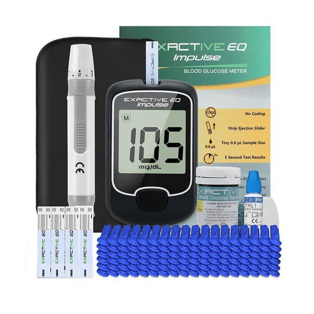 Blood Glucose Monitor Diabetes Testing Kit Blood Sugar Meter with 50 Test Strips - Aimall