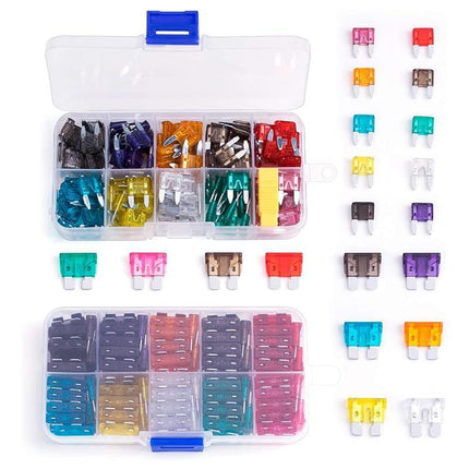 100 Standard Blade Auto Car Assorted Fuses Assortment Kits Sets 2A-35A With Box - Aimall