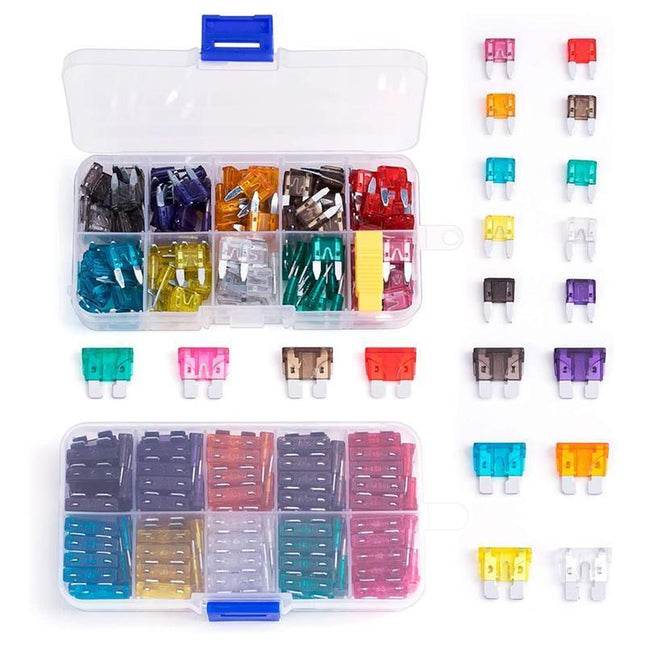 100 Standard Blade Auto Car Assorted Fuses Assortment Kits Sets 2A-35A With Box - Aimall