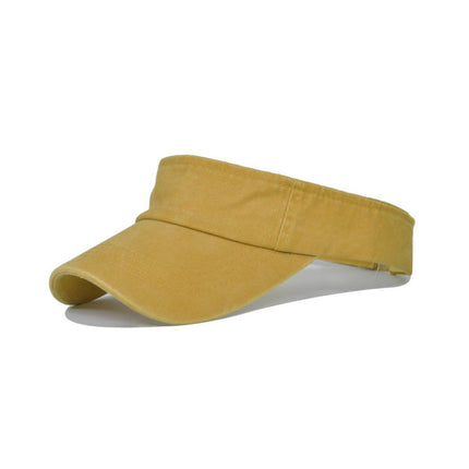 Unisex Summer Denim Sun Visor Cap Breathable Washed Running Hat UV Protection