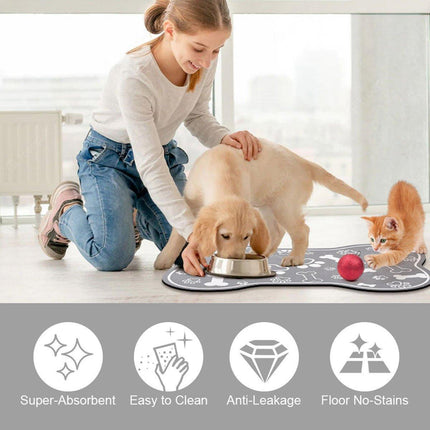 Pet Feeding Mat Non-slip Diatom Mud Absorbent Dirt-resistant Waterproof Placemat