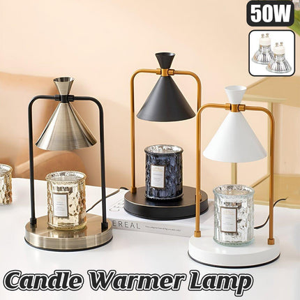 Retro Aromatherapy Table Lamp Dimmable Metal Scented Wax Lamp for Bedroom