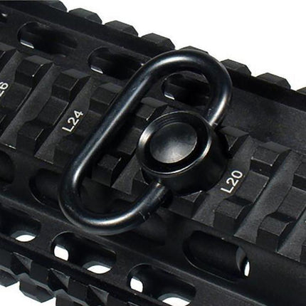 2PCS for Rifle Slings QD Sling Quick Detach Flush Push Button Swivel Mount - Aimall