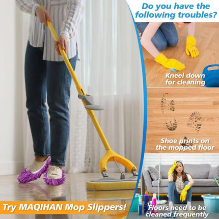 10pairs Washable Floor Cleaning Mop Shoes Removable Slipper Covers for Mopping