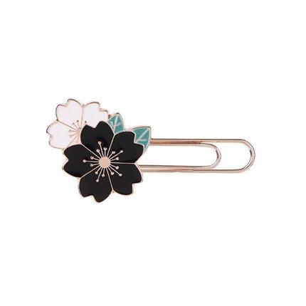 Bookmark Sakura Flowers Metal Bookmark Cherry Blossom Kids Paper Clip - Aimall