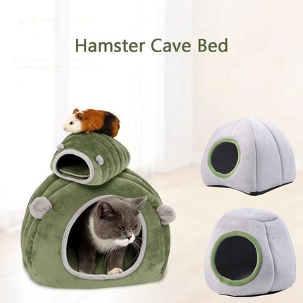 Soft Small Animal Guinea Pig Cozy Warm Pet Tent Hamster House Hideout Cave Bed - Aimall