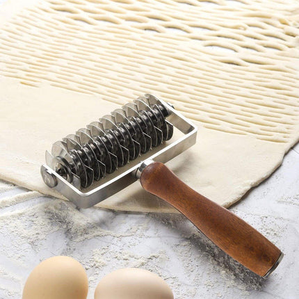 Pastry Pizza Roller Cutter Pull A Wheel for Dough Cookie Pie Steel Net Lattice