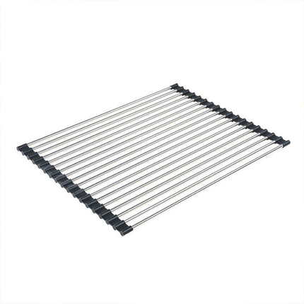 Multifunctional Stainless Steel Draining Rack Folding Sink Organizer for Kitchen