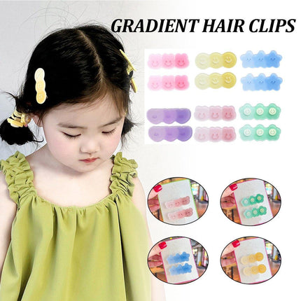 Gradient Duck Beak Hair Clips Cute Hairpin Set Decorative Hairgrip Accessory