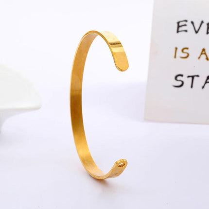 6MM Cuff Bracelet Stainless Steel Twisted Open Bangle Bracelet Men Women Jewlery - Aimall
