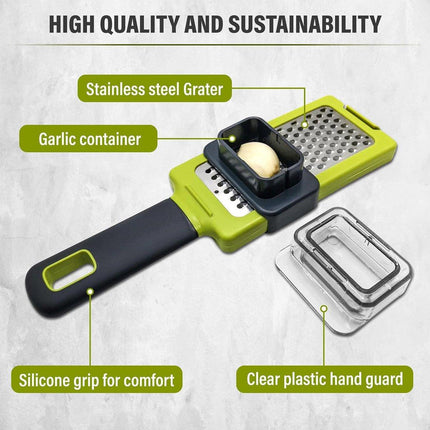 2pcs Manual Garlic Press Grinder Household Garlic Masher Pounder Kitchen Tools