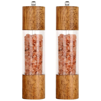 Wooden Pepper Grinder Handheld Salt Mill Spice Grinder Adjustable Kitchen Tool