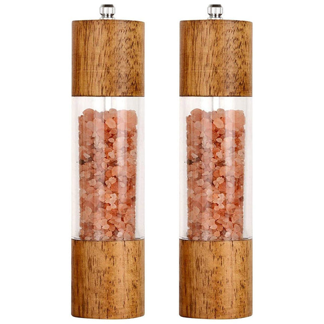 Wooden Pepper Grinder Handheld Salt Mill Spice Grinder Adjustable Kitchen Tool