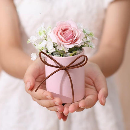 10PCS Round Flower Paper Boxes Hug Bucket Packaging Box Gift Storage Boxes Decor