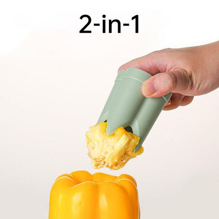 Plastic Pepper Seed Remover Corer Kitchen Utensil Fruit Vegetable Core Pulling