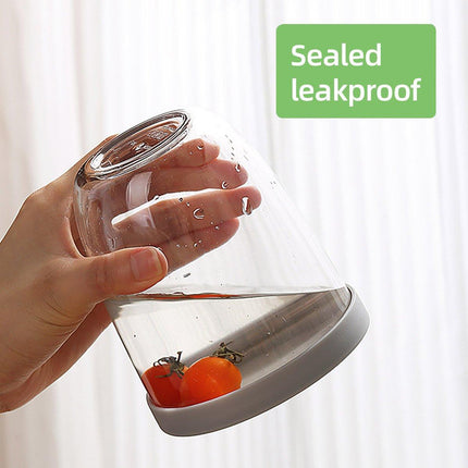 Portable Drainable Fruit Cup Plastic Sealed Cup for Snacks and Travel Use