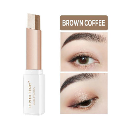 Glitter Double Colour Gradient Eyeshadow Stick Two Tone Eye Shadow Pen Cosmetics - Aimall