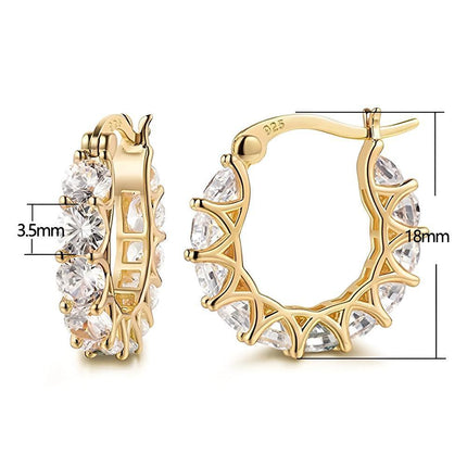 Sparkling U Shaped Earrings Fashion Jewelry Vintage Style Ear Accessories