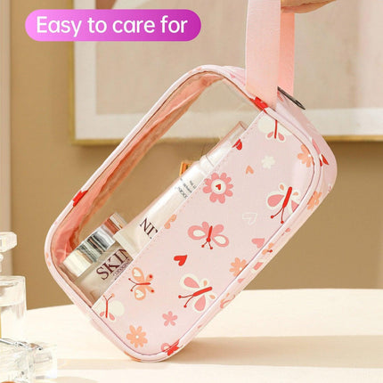 3PCS Large Capacity Transparent Waterproof Makeup Travel Storage Toiletry Bag