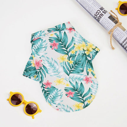 Lightweight Hawaiian Shirt for Pets Stylish Breathable Summer Pet Clothes