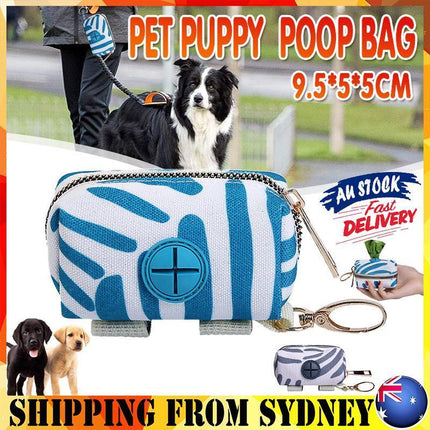 Secure and stylish dog poop bag holder for outdoor use.
