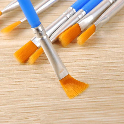50/100PCS Plastic Flat Tip Hook Line Brushes for DIY Ceramics and Watercolor Painting