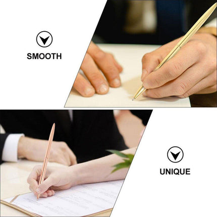 6pcs Black Ballpoint Pen Set Plum Blossom Base Office Desk Signature Writing Pen