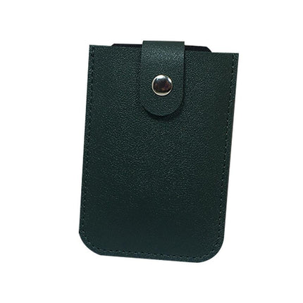 Credit Card ID Card Holder Bag Leather Pull-Out Business Card Multi-Layered Bag - Aimall