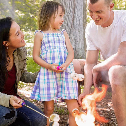 Marshmallow Roasting Sticks Extendable Fork BBQ Campfire Kids Fun Barbecue - Aimall