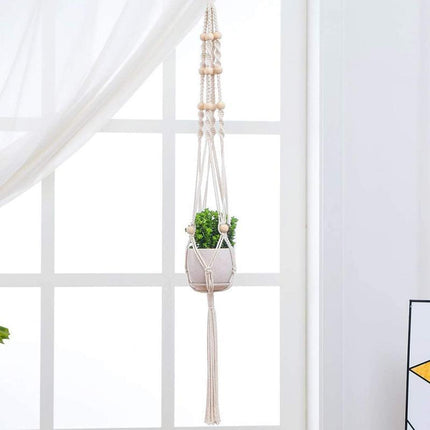 5x Pot Holder Macrame Plant Hanger Hanging Planter Basket Hemp Rope Braided New - Aimall