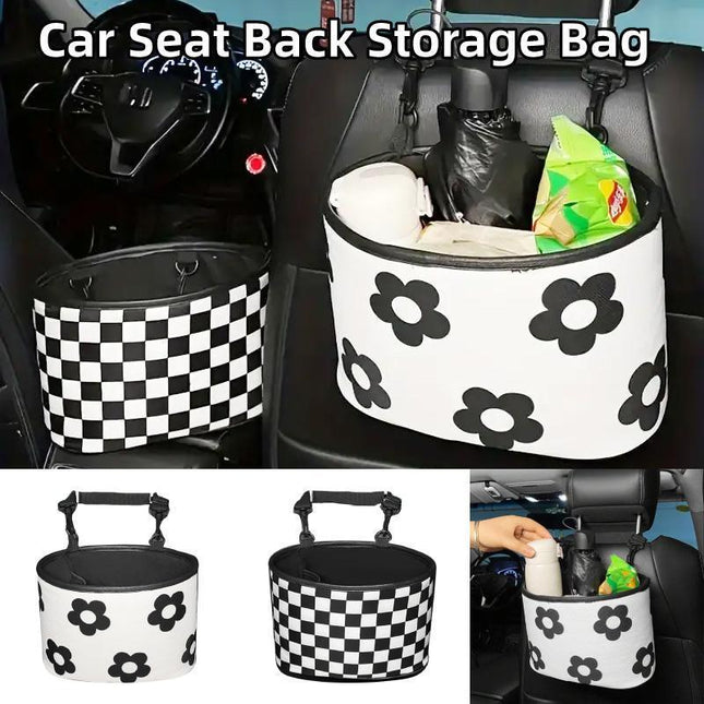 Car Seatback Trash Can Multifunctional Hanging Storage Box Clutter Organisation