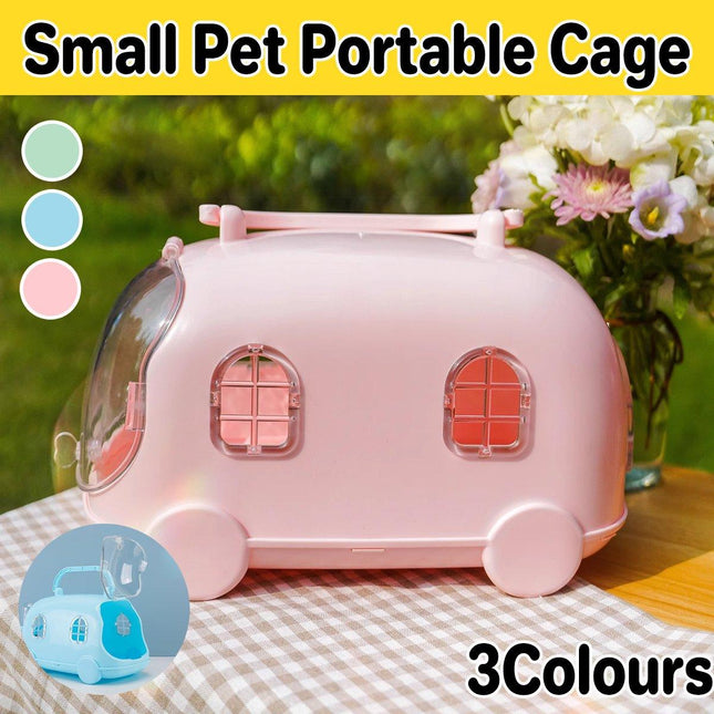 Plastic Hamster Takeout Box with Cage Portable Pet Carrier for Small Animals
