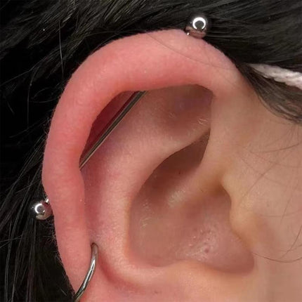 Hypoallergenic Body Piercing Jewelry Ear Bone Studs and Tongue Barbell Studs